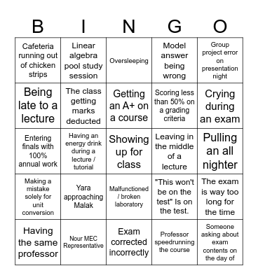 FALL '26 CUFE Bingo Card