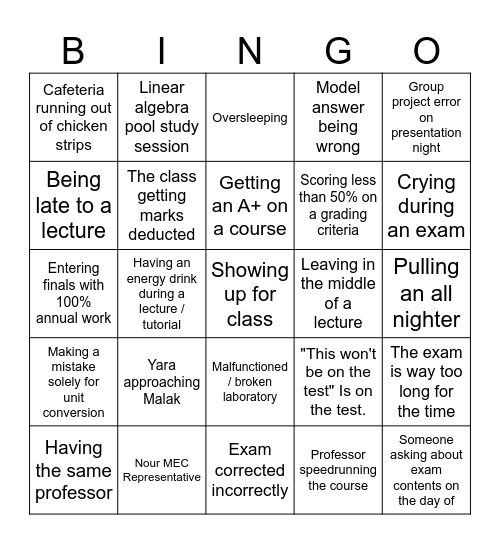 FALL '26 CUFE Bingo Card