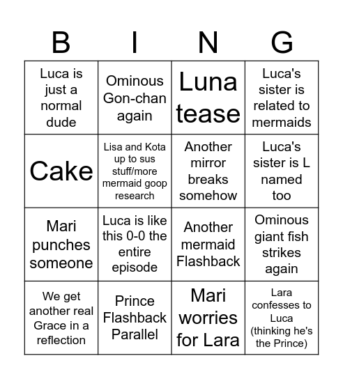 Lara boogaloo Bingo Card