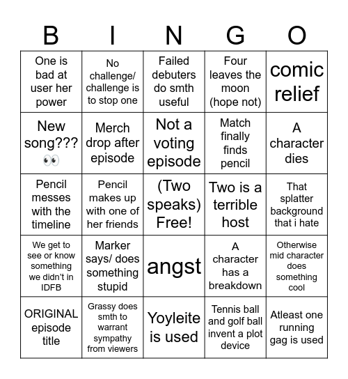 Tpot 24.. Bingo Card