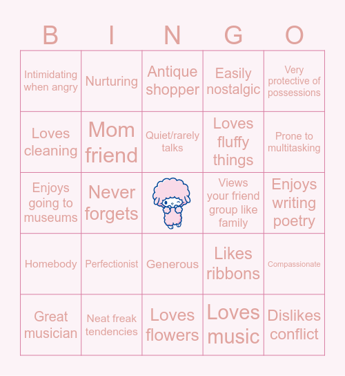 TAoHK&I Kinnies - My Sweet Piano Bingo Card