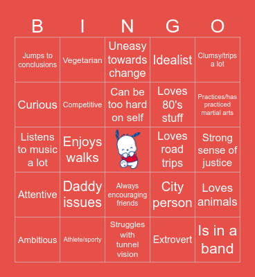 TAoHK&I Kinnies - Pochacco Bingo Card