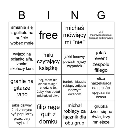 jurara bingo Card
