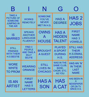 ALUMNI OUTSIDE: BINGO MINGLE Bingo Card
