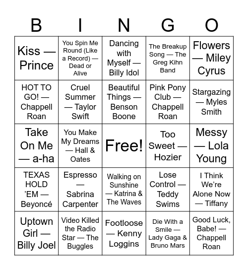 Old School Meets New School” Bingo Card