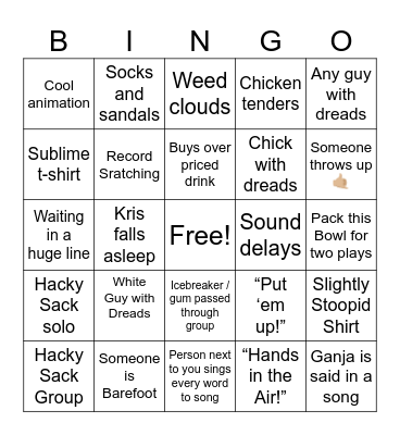 Island Rhodes Bingo Card