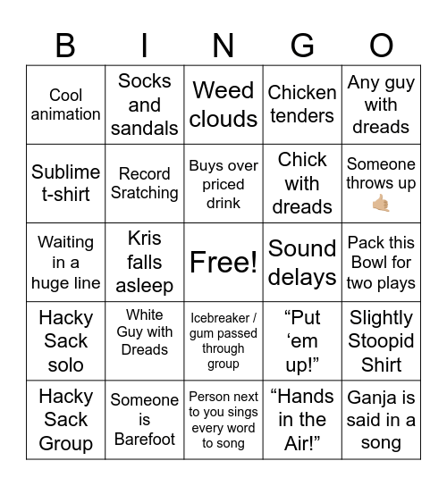 Island Rhodes Bingo Card