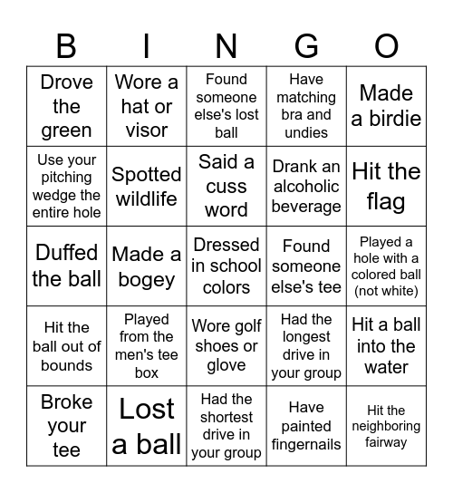 Clyde Ladies League 2026 Bingo Card