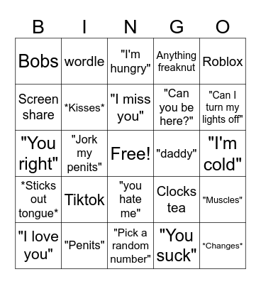 On call bingo Card
