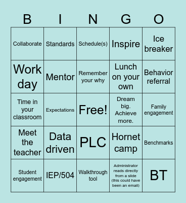 PD 2026-2027 Bingo Card