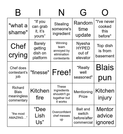 NLC v3 Bingo Card