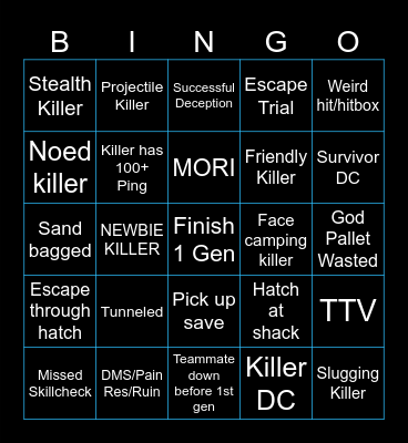 SURVIVOR Bingo Card
