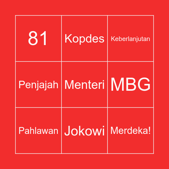 HUT KE81RI Bingo Card