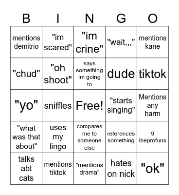 emily bingo Card