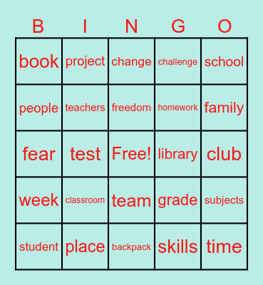 NOUNS Bingo Card