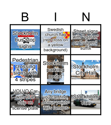 🇸🇪 Bingo Card
