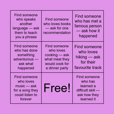 Quiz Night 2026 Bingo Card