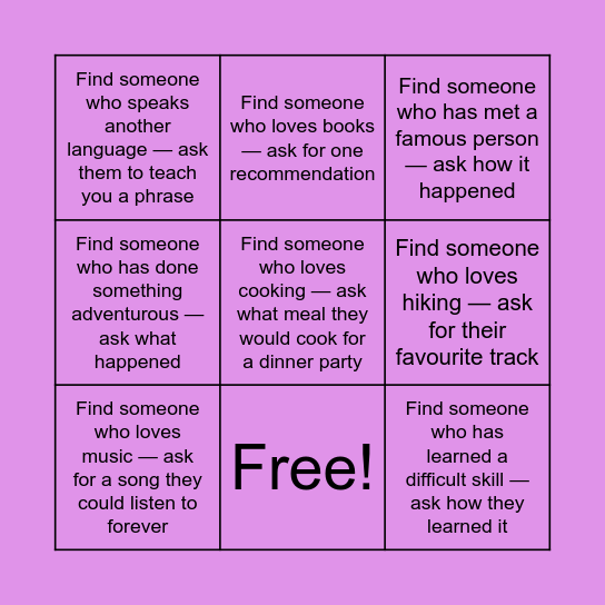 Quiz Night 2026 Bingo Card