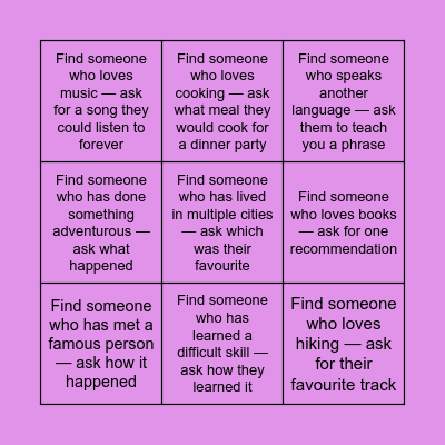 Quiz Night 2026 Bingo Card