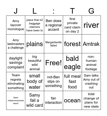 JLTG S18 Stateside Scramble Bingo Card