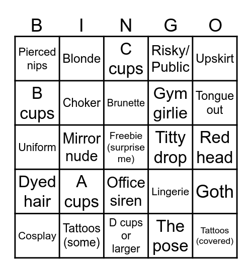 Nudes Bingo Card