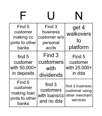 Scavenger Hunt Bingo Card