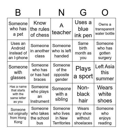 Icebreaker Bingo, 3 rows to win Bingo Card