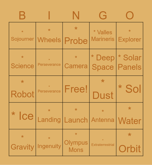 LEARNING COMPETENCY 17 Bingo Card