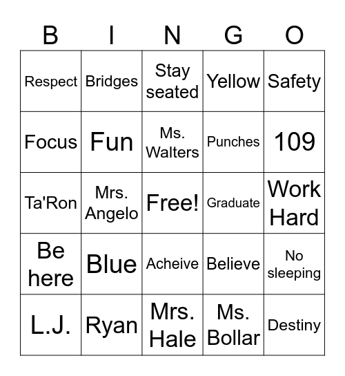 Bulldogs' Bingo 109 2026 Bingo Card