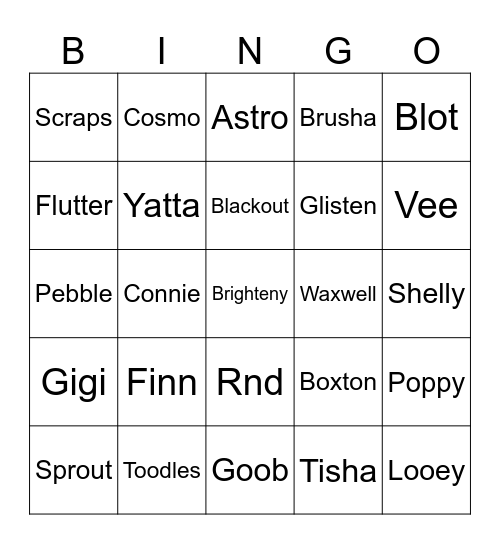 Twisted bingo Card