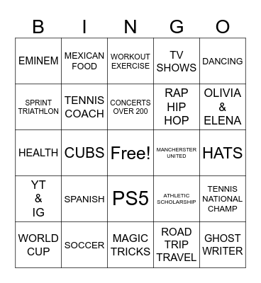 Getting To Know Mr. DLC Bingo Card
