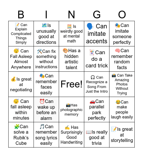 🦸 Secret Superpowers Bingo Card