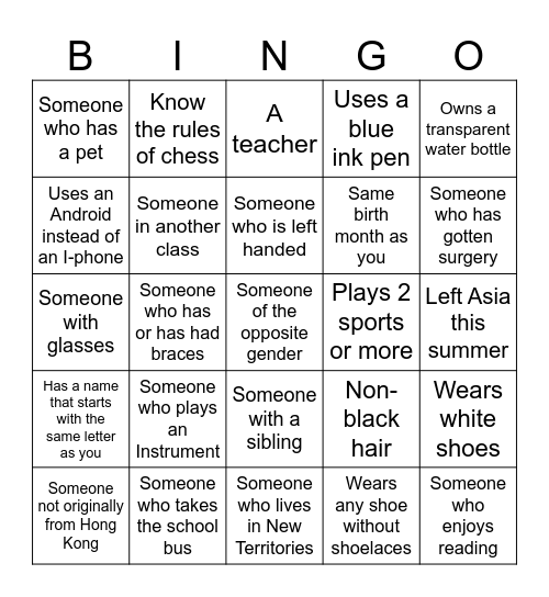 Icebreaker Bingo, 3 rows to win Bingo Card