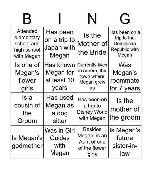 Bingo Card
