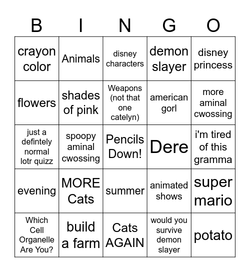 Pop Quiz Ya'll Take Two Bingo Card