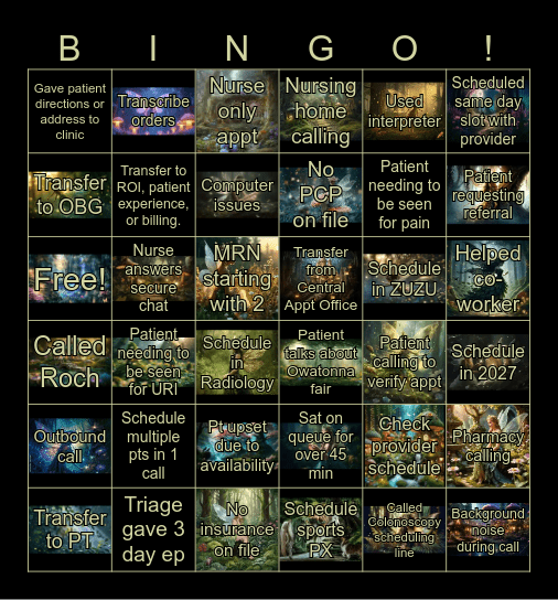 Bingo 8/17/2026 Bingo Card