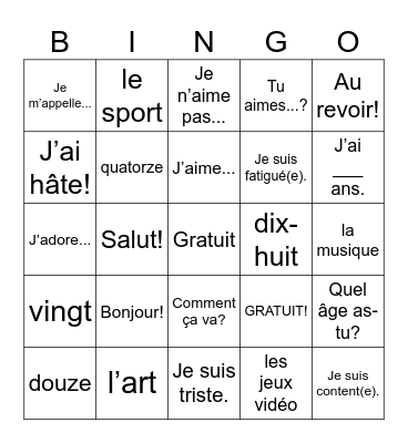 Bingo Card