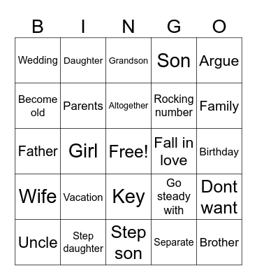 Unit 4 Bingo Card