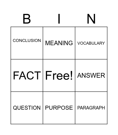 b inggris SMA Bingo Card