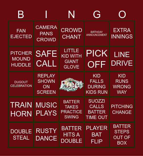 RailCats Bingo Card