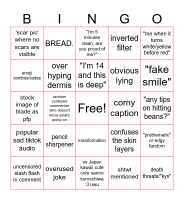 SHTT BINGO Card