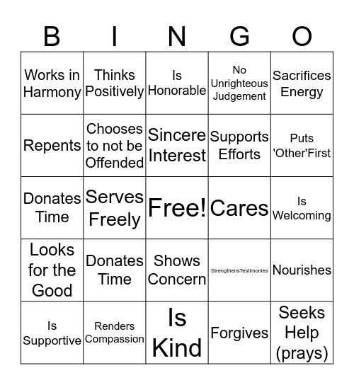 ?????????? Bingo Card