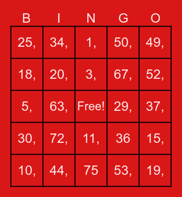 Superhero Bingo Card