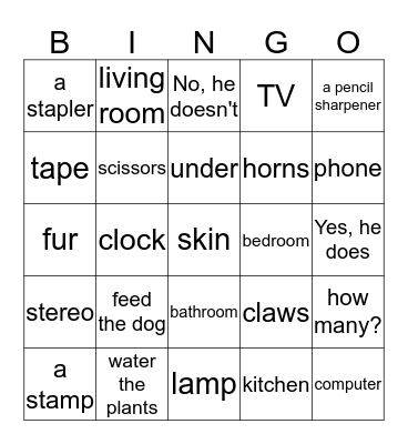 s1-5 Bingo Card