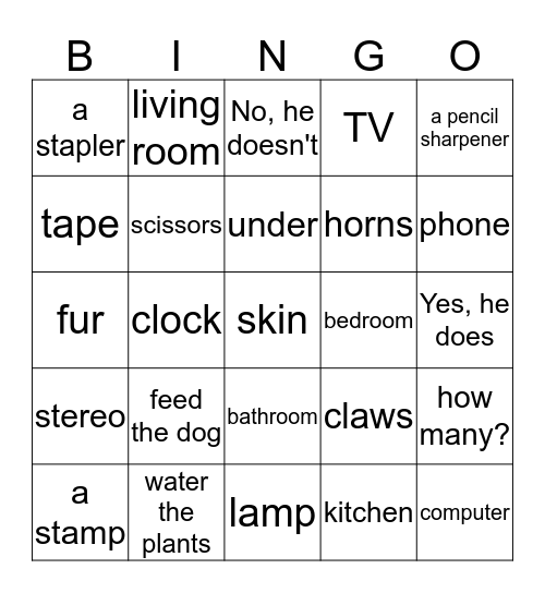 s1-5 Bingo Card