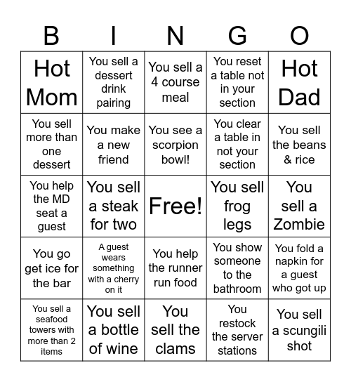 WILD CHERRY BINGO Card