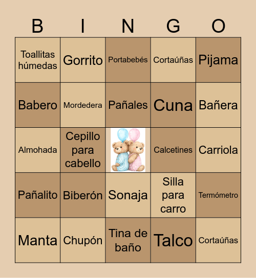 ¡En la dulce espera! Bingo Card