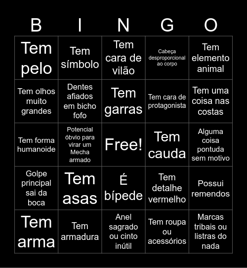 Digimon Bingo Card