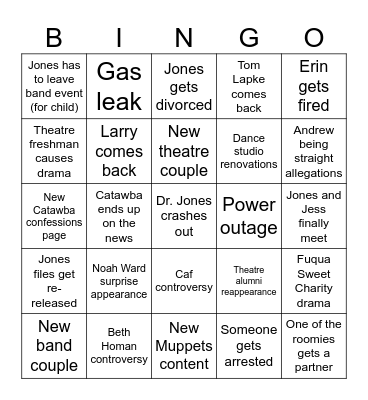 Fall 2026 Bingo Card