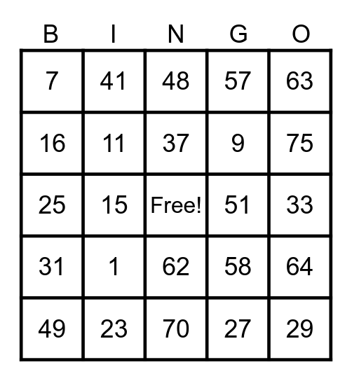 REAL DAHS I Bingo Card
